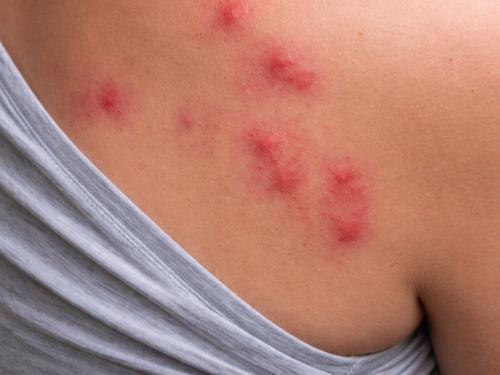 Bekas gigitan di kulit akibat kutu busuk